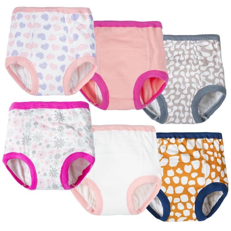 Joyo roy Potty Training Underwear for Girls Toddler Panties Girl Panties 100% Cotton Girl Absorbent Padded Toddler Potty Training Underwear Girls 18-24 months Waterproof with Pee Pants Chart & Sticker - Image 1